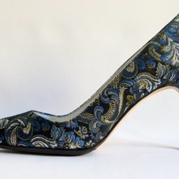 Manolo Blahnik BB 90 Printed Pump NWT Sole Protected - Picture 7 of 11